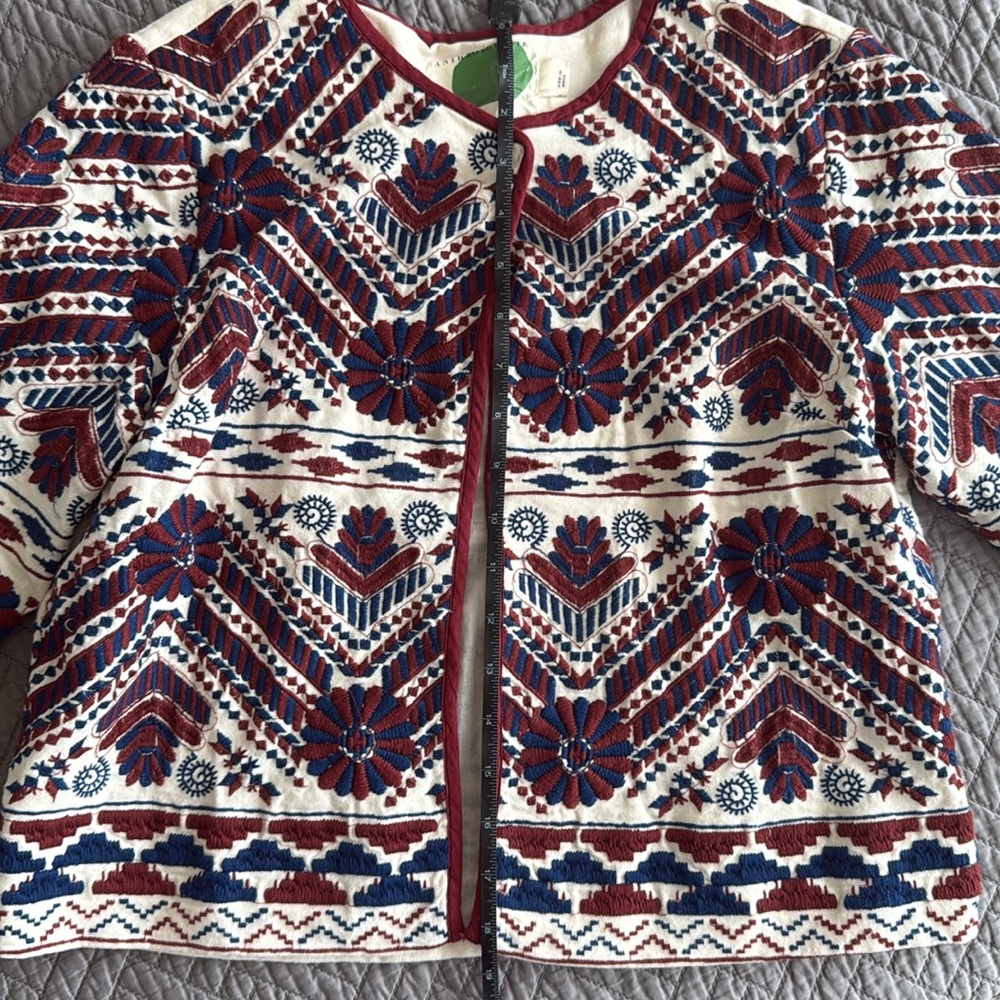 Anthropologie embroidered jacket, size S - Picture 6 of 8